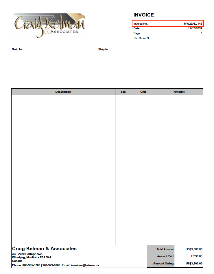 invoice